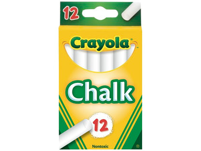 Crayola White Chalk, 12 count