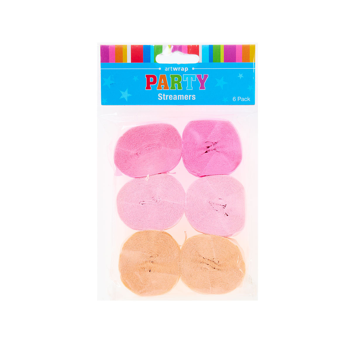 CREPE STREAMERS PASTEL PINK