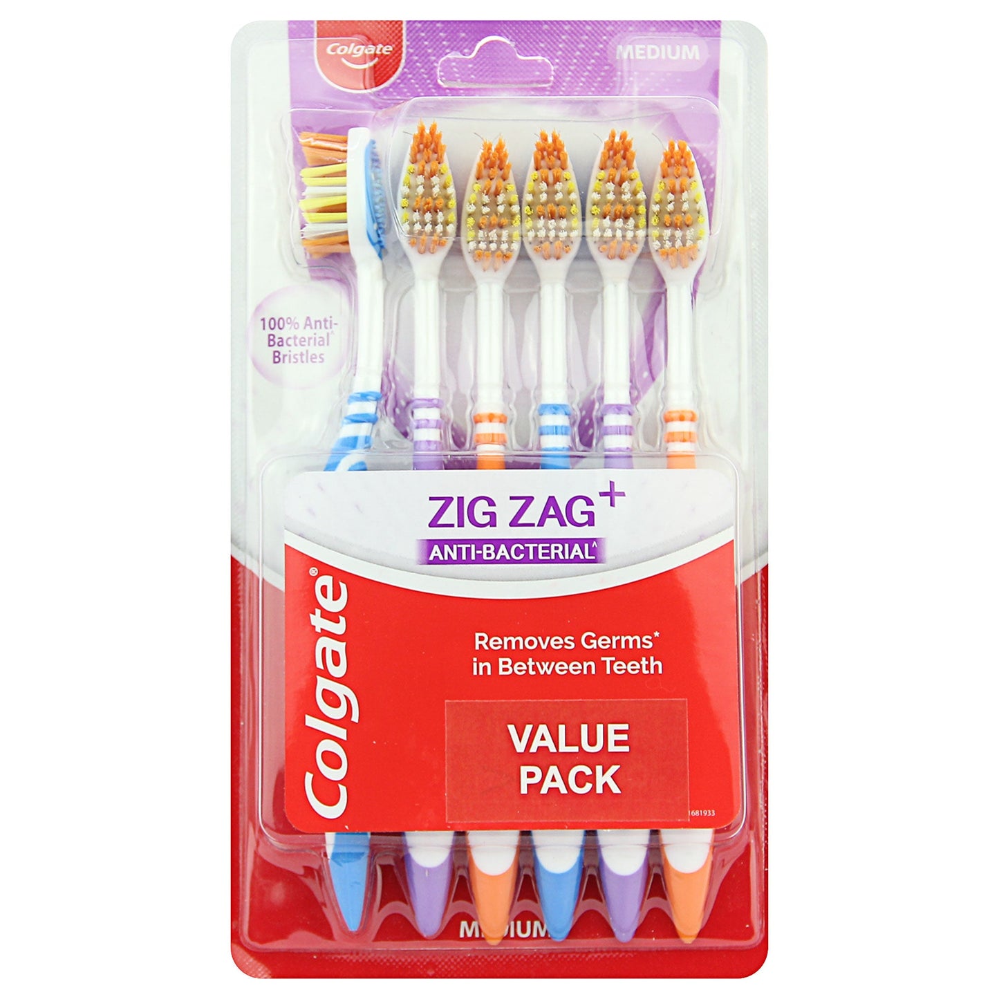 COLGATE T/B WAVE ZIG-ZAG F/H/ MED