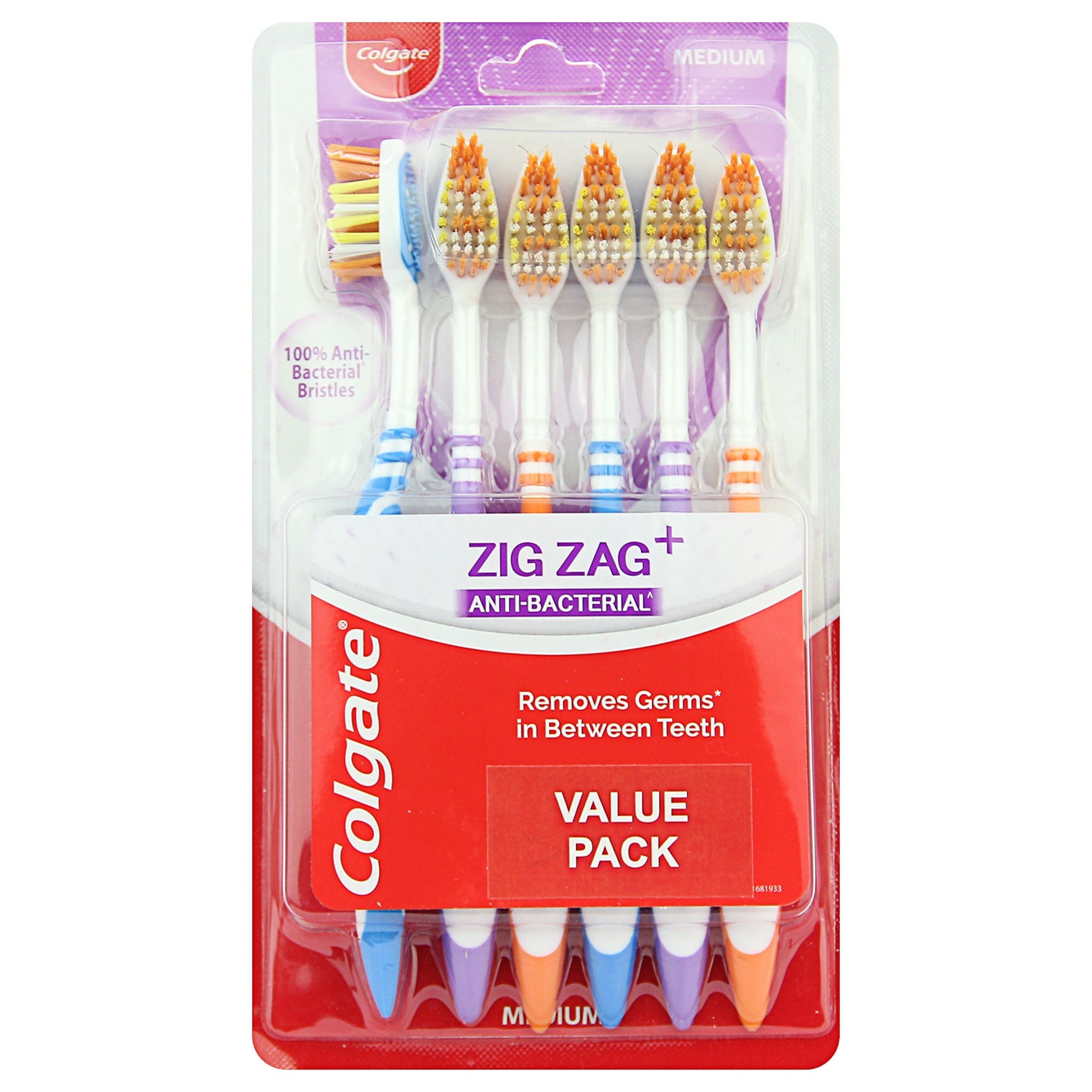 COLGATE T/B WAVE ZIG-ZAG F/H/ MED