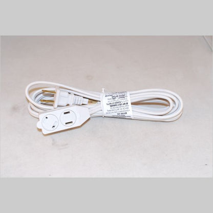 cordinate Basic 3-Outlet Polarized Extension Cord - White, 15 ft