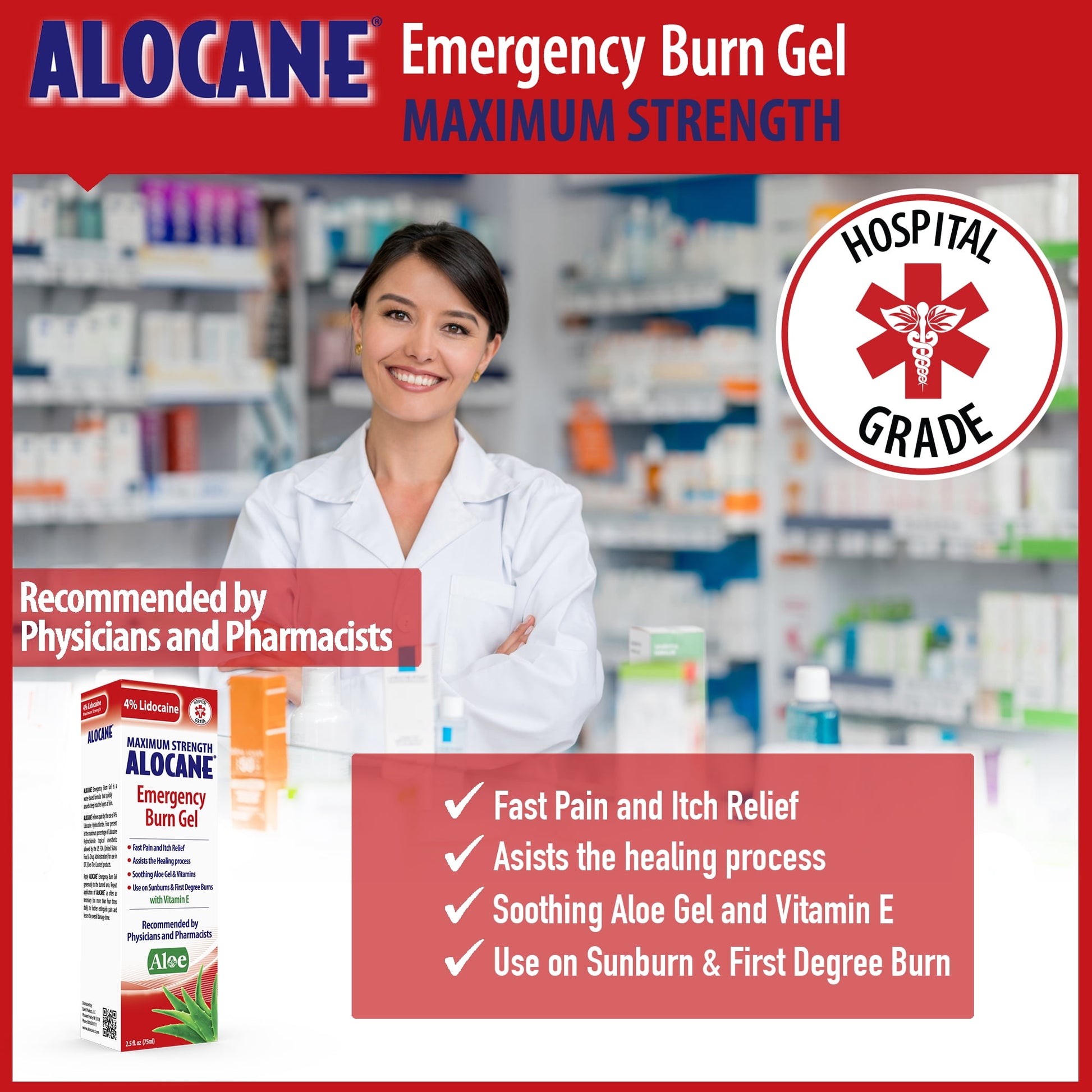 ALOCANE EMRG BURN SX 4% 104ML