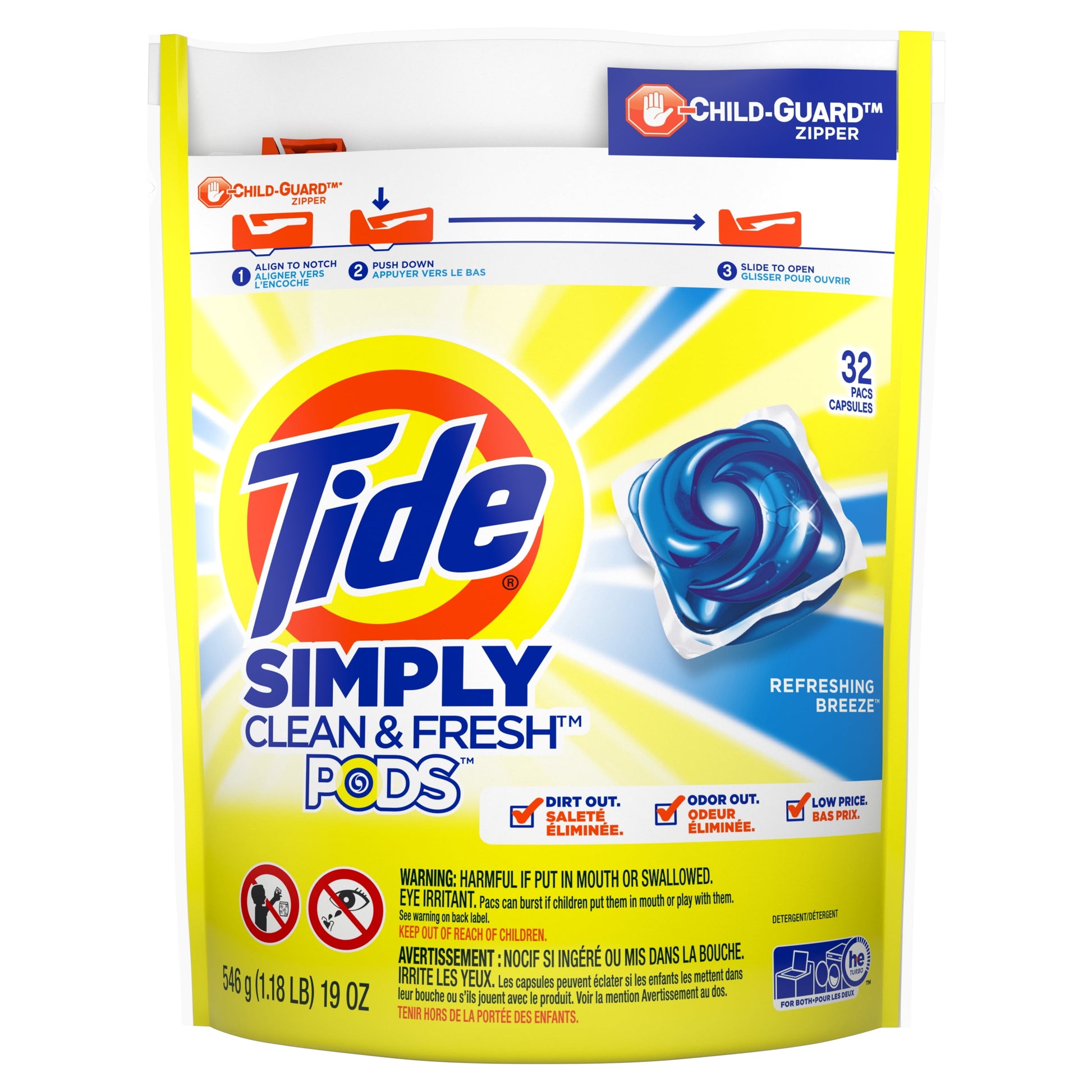 TIDE LDRY DTRGT FRE GNTL PODS 112CT DS