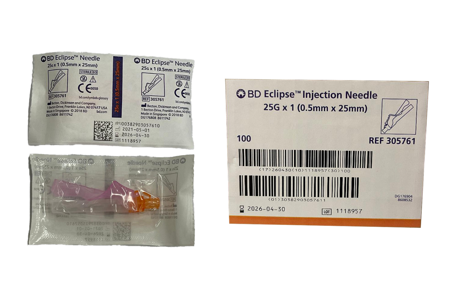 BD ECLPS ND 25GX1N 100 305761