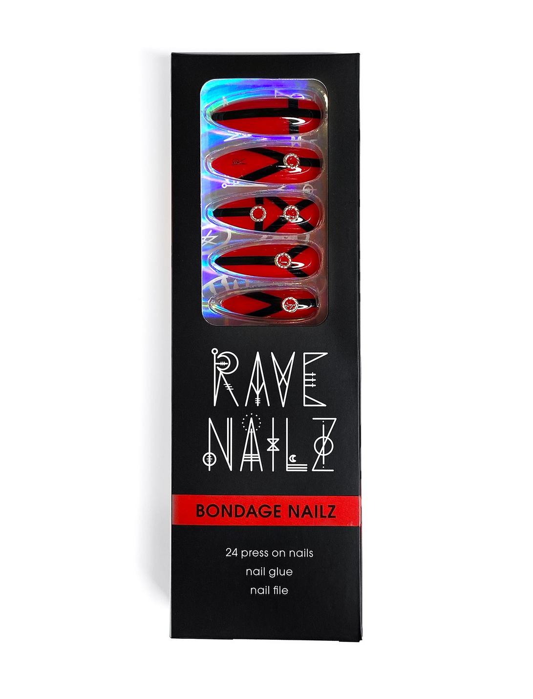 RAVE NAILZ Designer Press On Nails - Dark Cupid