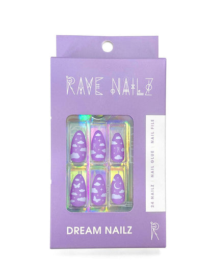 RAVE NAILZ Designer Press On Nails - Midnight French