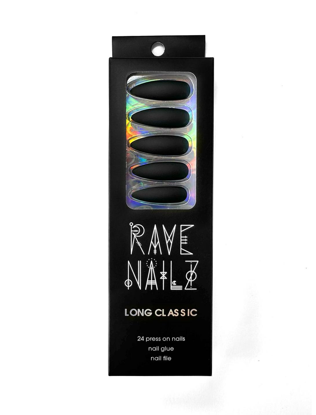 RAVE NAILZ Designer Press On Nails - Long Classic
