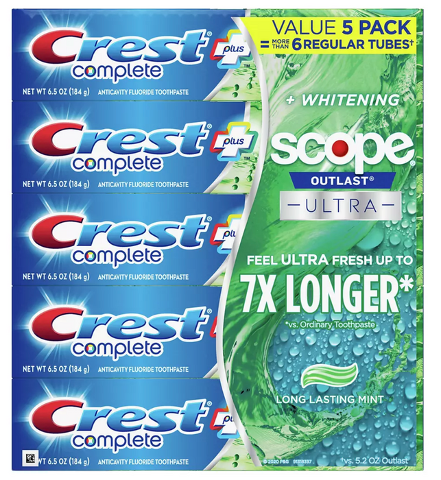 CREST PLUS COMP + WHT SCOPE TP 5.4OZ