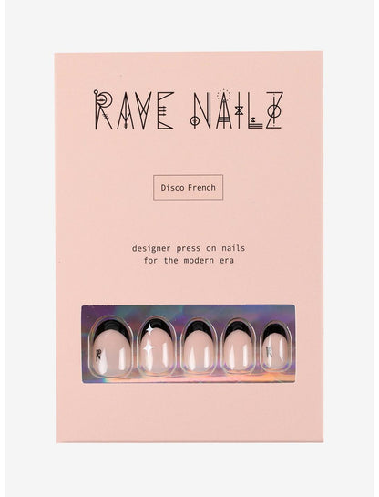RAVE NAILZ Designer Press On Nails - Disco French