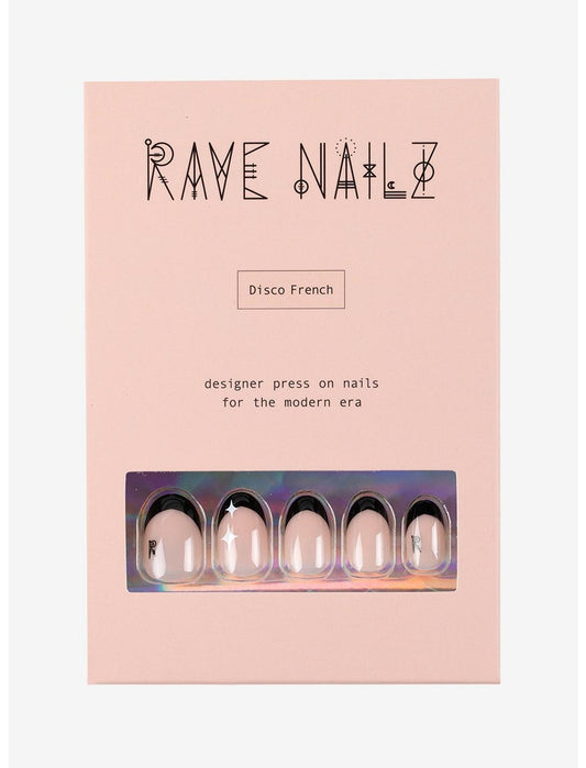 RAVE NAILZ Designer Press On Nails - Disco French
