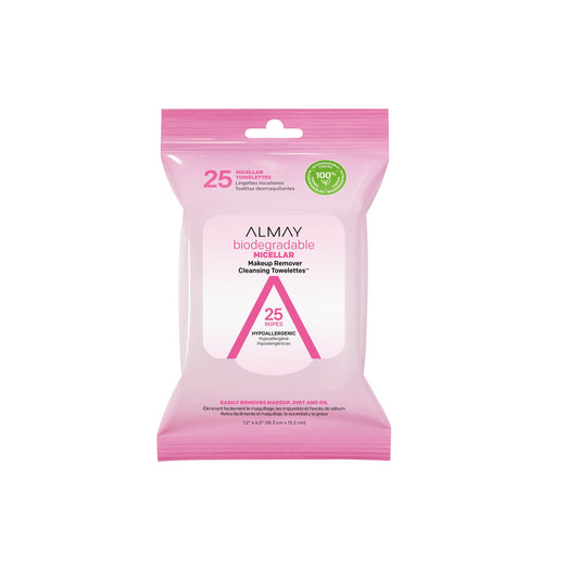 ALMAY Micellar Makeup Remover Cleansing Towelettes, 25 count