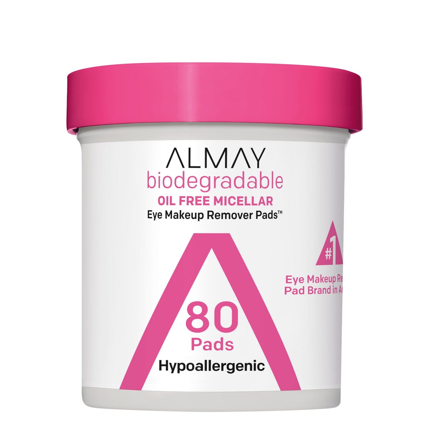 ALMAY Oil Free Micellar Eye Makeup Remover Pads, 80 count