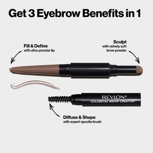 REVLON ColorStay Brow Creator Brow Pencil & Powder - 610 Dark Brown