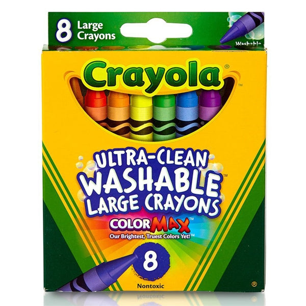 Crayola Large Washable Crayons, 8 count