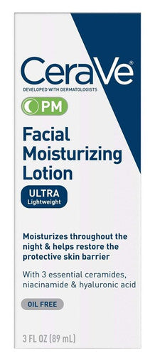 Cerave Moisturizing Facial Lotion Pm 3oz Oil Free