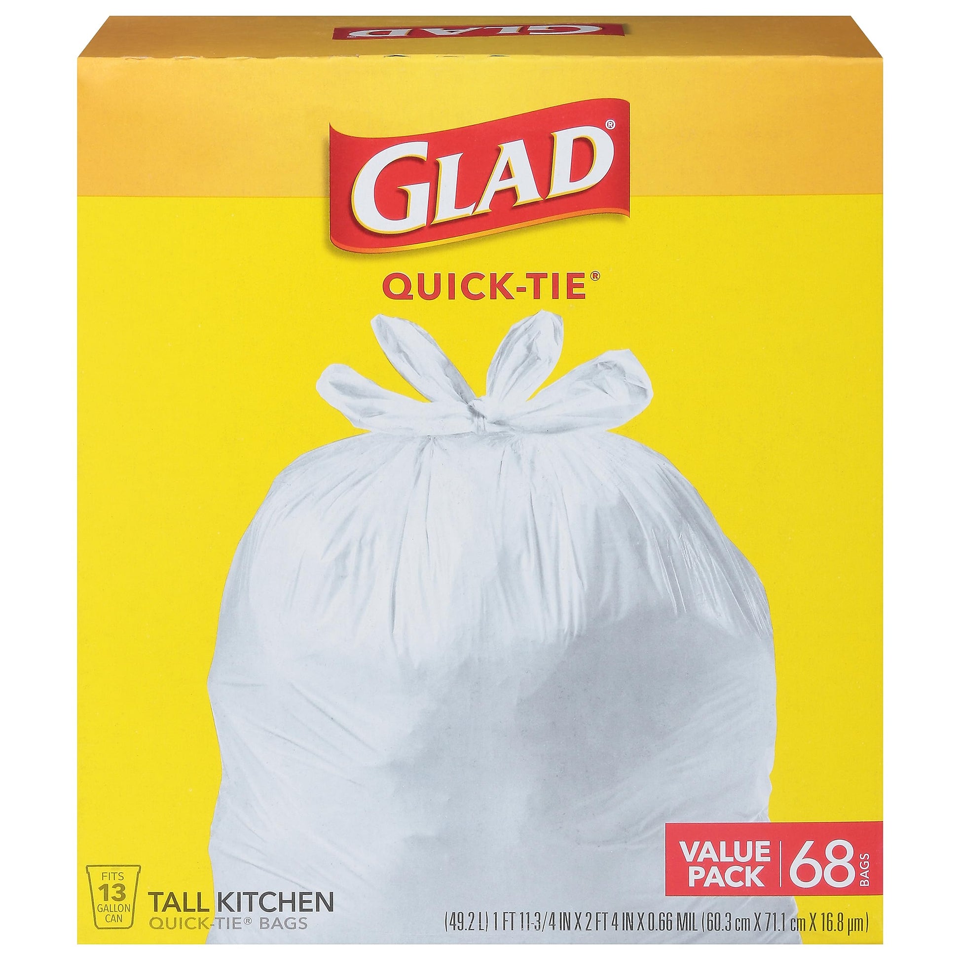 GLAD TKTCH DSTR CLEAR BG 6X45EA