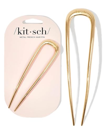 Kitsch Metal French Hair Pin - Gold