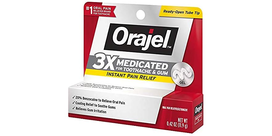 ORAJEL 3X MEDICATED ORAL PAIN GEL 0.25OZ