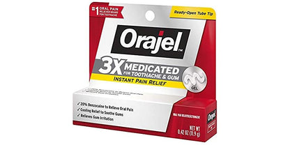 ORAJEL 3X MEDICATED ORAL PAIN GEL 0.25OZ