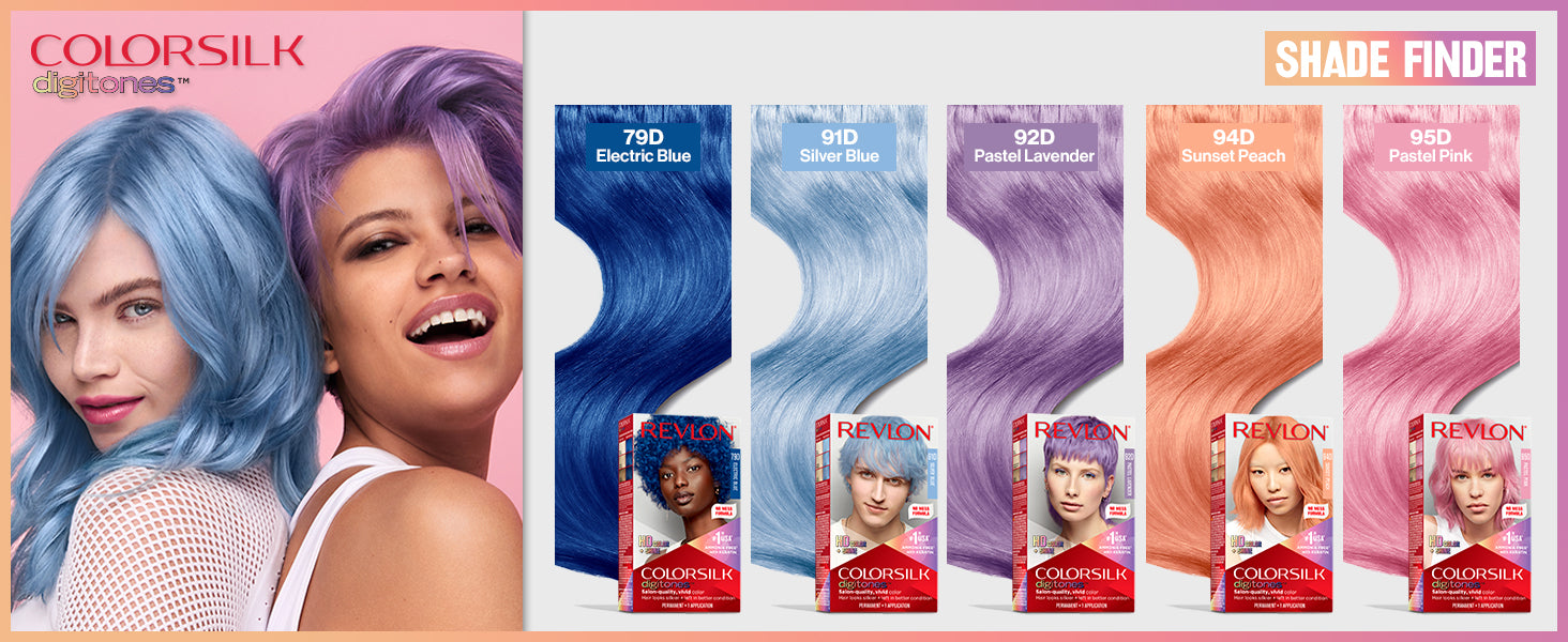 REVLON ColorSilk Digitones Permanent Hair Color with Keratin - 95D Pastel Pink