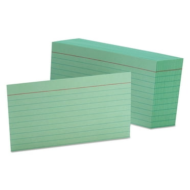 Oxford® Ruled Color Index Cards, 3" x 5", Assorted Colors, 100 Per Pack