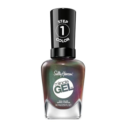 Sally Hansen Miracle Gel, Grand Cyan, Long Lasting, Gel-Like Formula, No UV Lamp Needed, Blue Nail Polish
