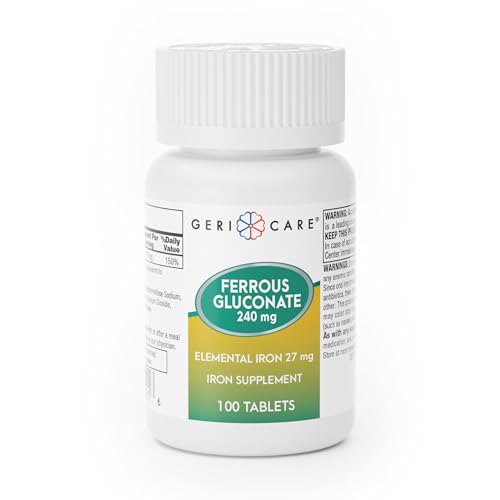 FERROUS GLUCONATE 240 MG TAB 100CT