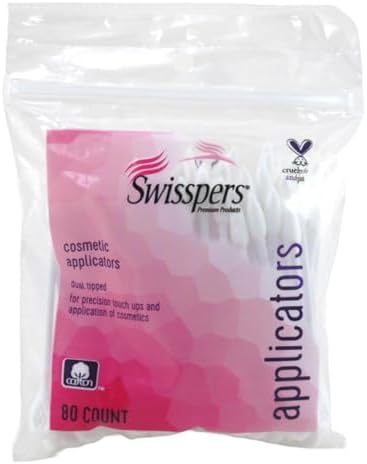 Swisspers Cotton Swabs 80 Count Cosmetic Applicators