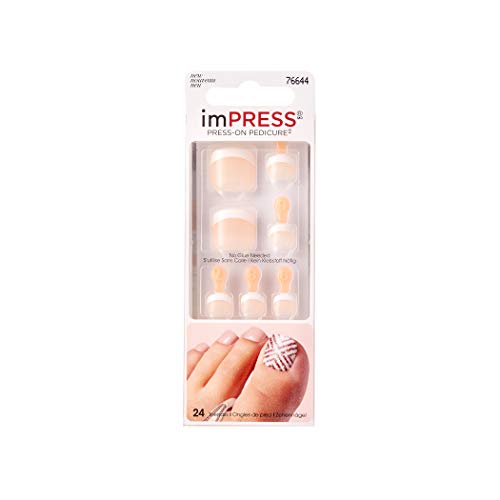 KISS imPRESS Press On Pedicure - Blanc Chic