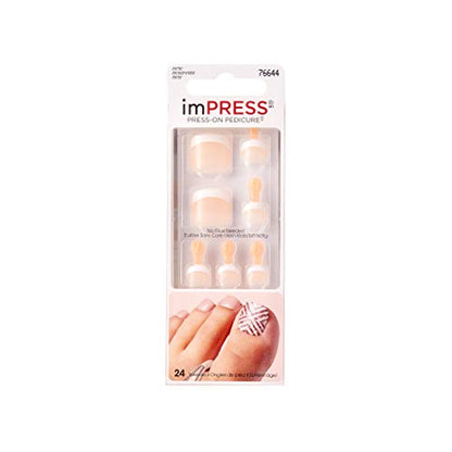 KISS imPRESS Press On Pedicure - Blanc Chic