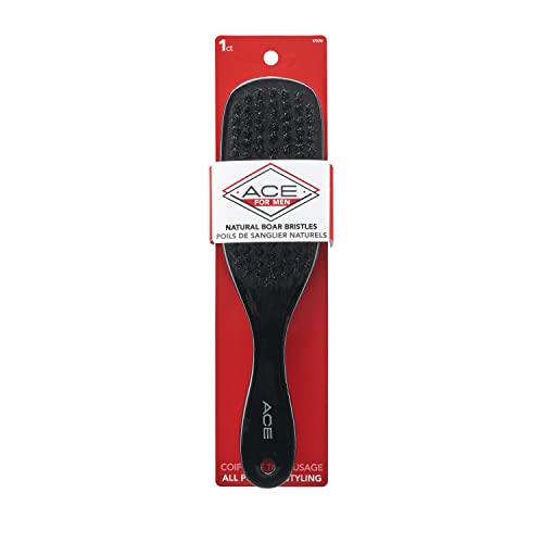 ACE Wooden Boar Styler Brush - Black