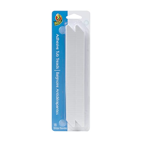 DUCK Adhesive Tub Tread Strips - White, 18 count