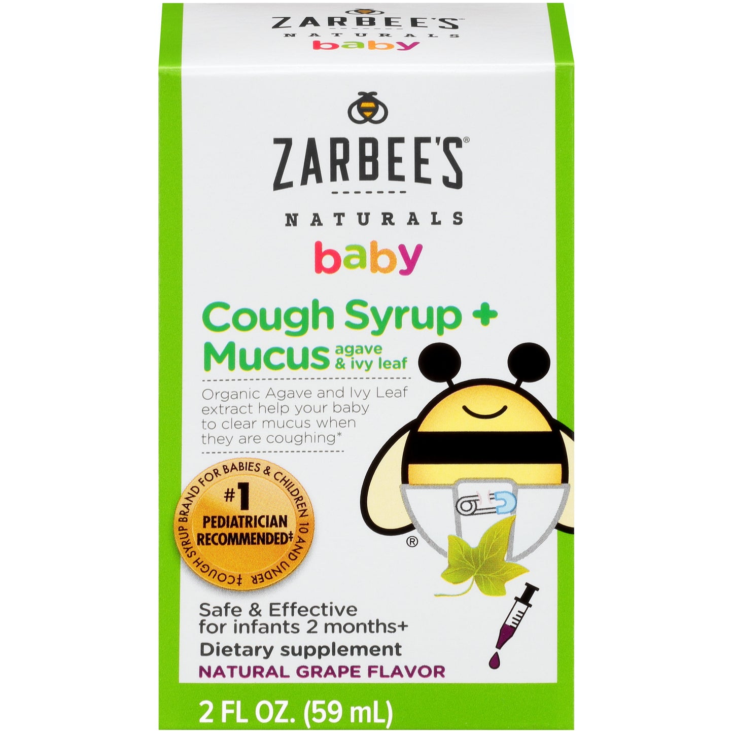 ZARBEES BABY COUGH SR 59ML DK HNY