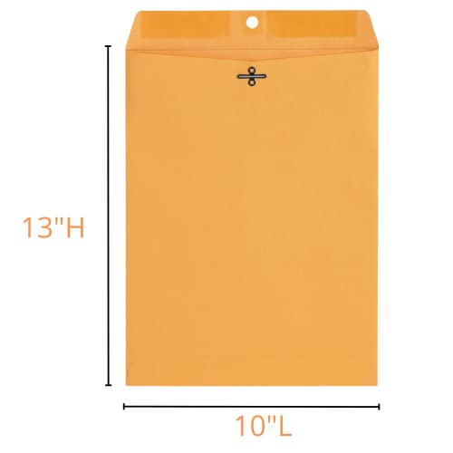 Mead Clasp Envelopes, 10" x 13" Brown Kraft, 3 CT