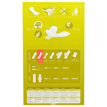 NATRACARE PANTY SHIELDS,CURVED