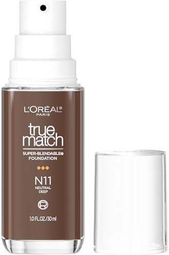 L'ORÉAL PARIS True Match Super-Blendable Foundation, Medium Coverage, N6.5, Medium Deep, 1 fl. oz.
