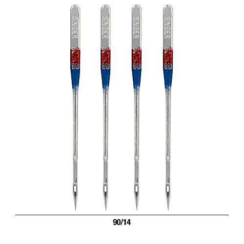 SINGER Regular Point Machine Needles, 5 Count, Sizes 80 (2), 90 (2), 100 (1)