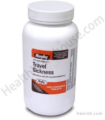 MECLIZINE HCL CW 25MG 1000 RASP