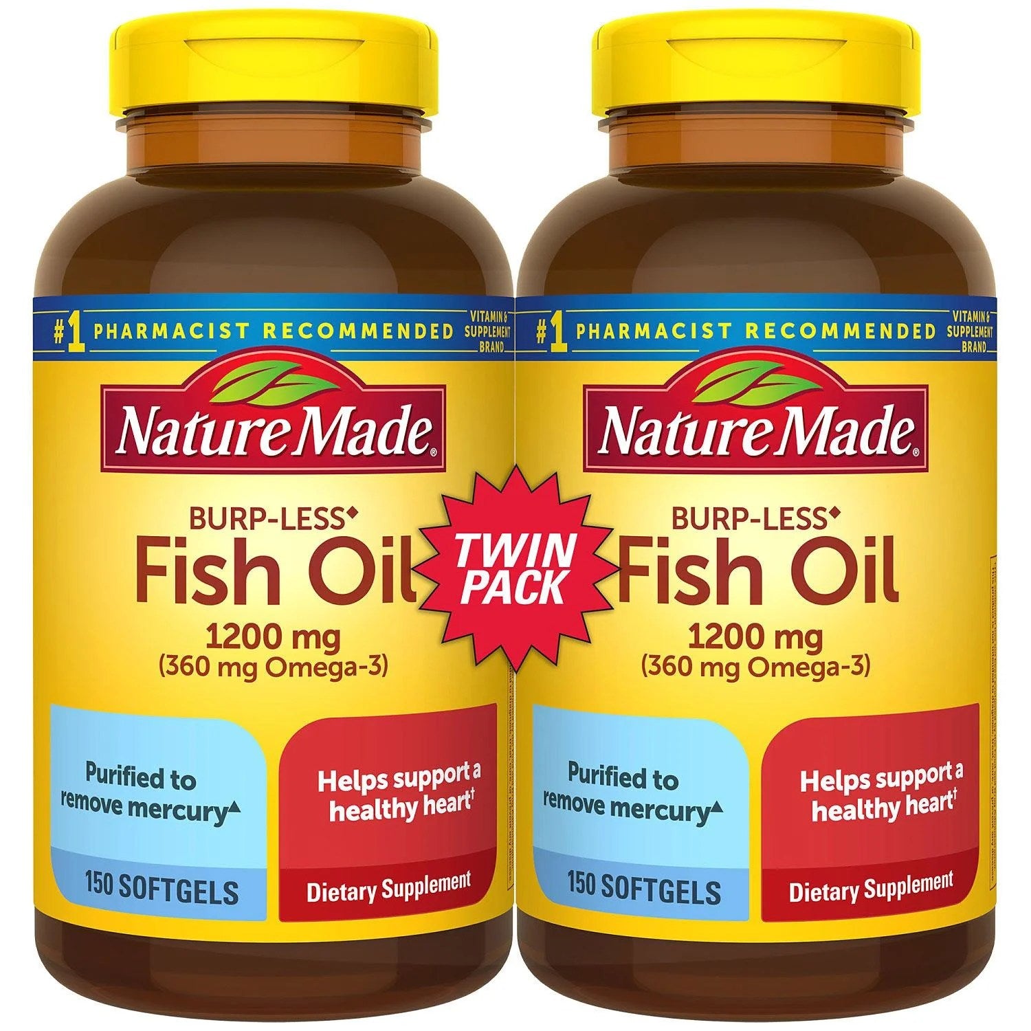 FISH OIL BURPLESS GELCAP 200CT NAT MADE