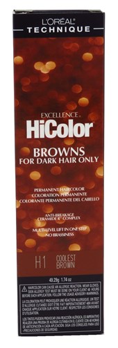 Loreal Excel Hicolor H01 Tube Coolest Brown 1.74oz