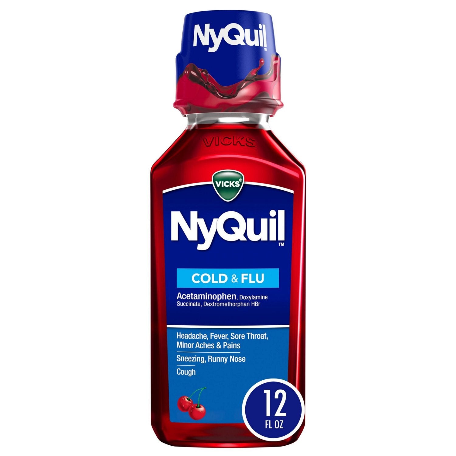 Vicks NyQuil Severe Cold & Flu Liquid, 1 oz