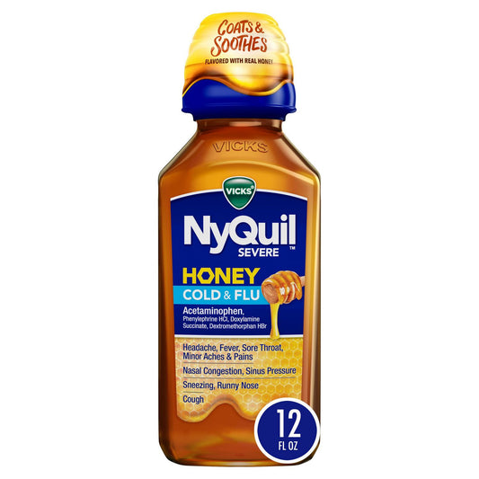 NYQUIL SEVERE COLD & FLU ORIGNL LIQ 12OZ