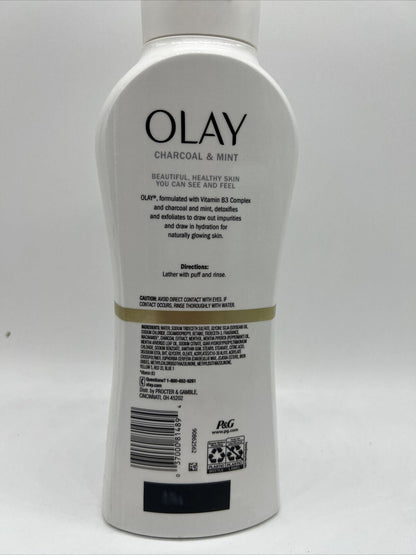 Olay Body Wash Charcoal And Mint Hydrating Glow 22oz