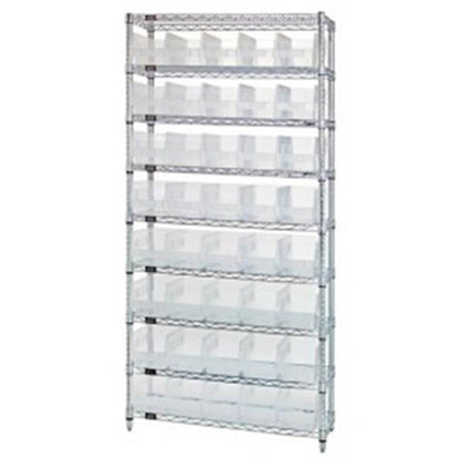 CLR-VIEW STK HNG BIN 18"X8.25"X9" 6CT DS