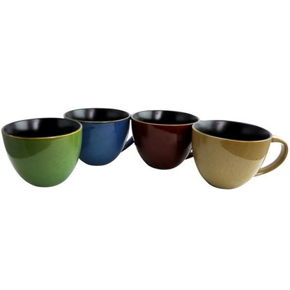 Gibson Home Earthly Jewels Latte Mug Set, 4 count