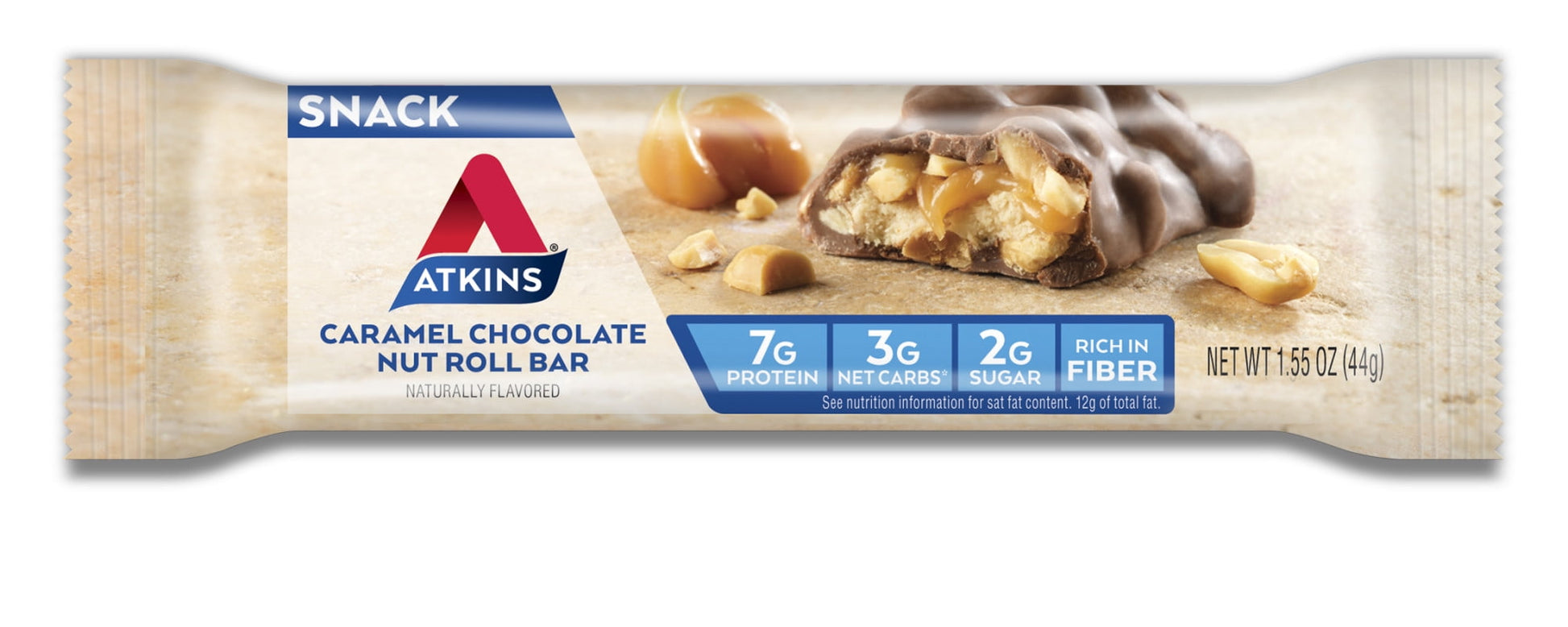 ATKINS CARAMEL BAR,CHOC PNT NOUG