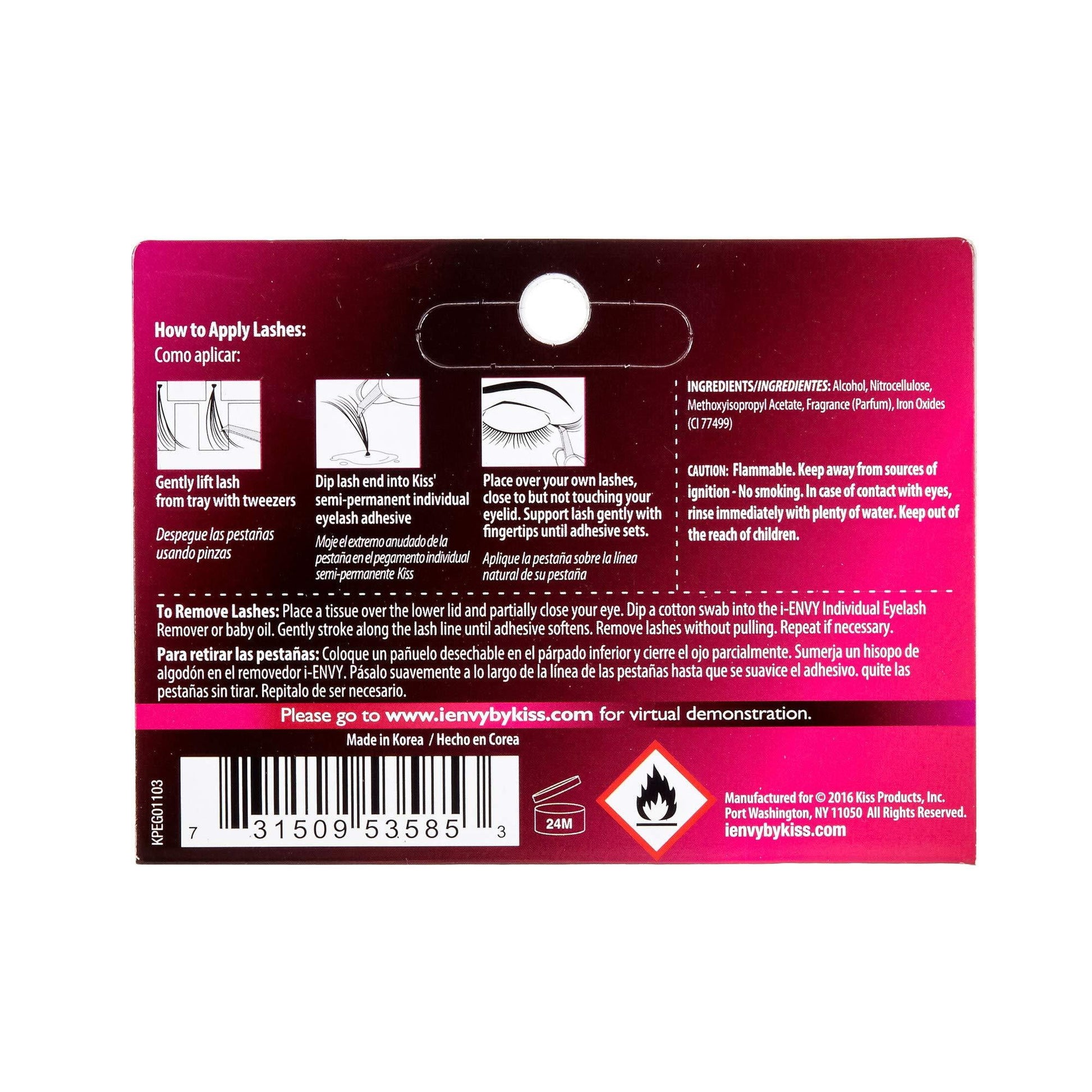 Kiss I Envy Individual Eyelash Adhesive Jet Black 01 0.25oz