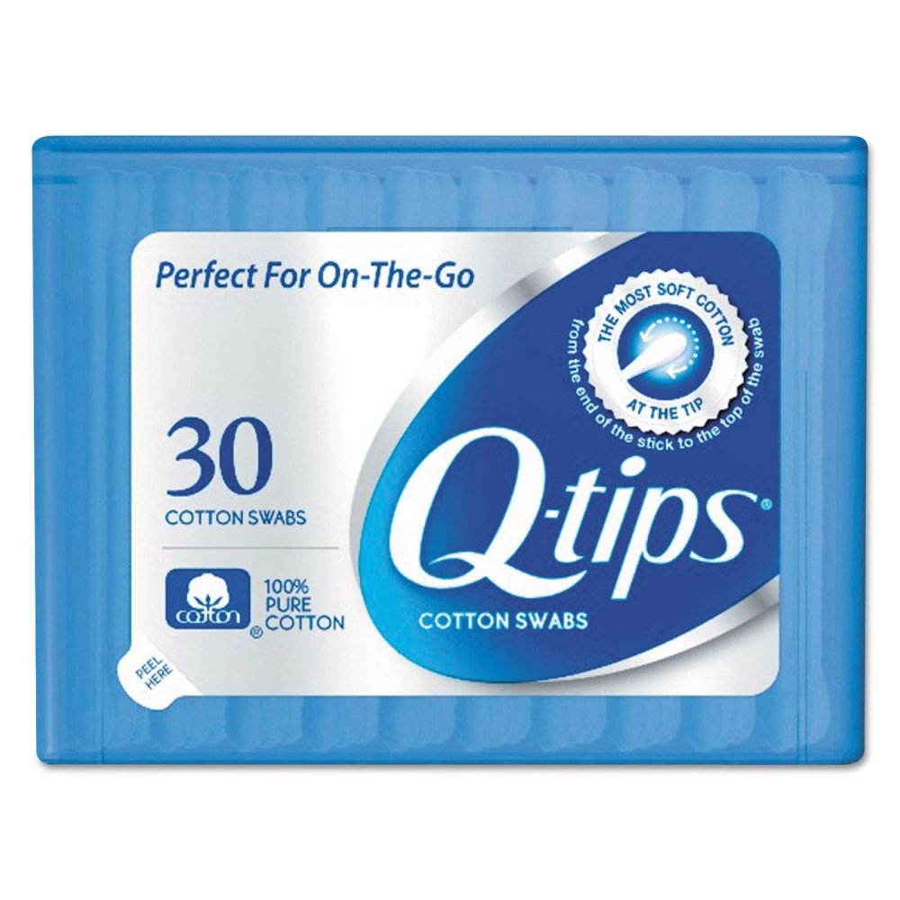 Q-Tips Cotton Swabs 30 Count Organic Cotton Purse Pack(9in)