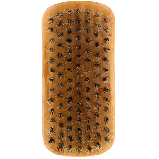 BASS Brushes The Beard Brush Natural Boar Bristles With Contoured Premium Bamboo Handle
