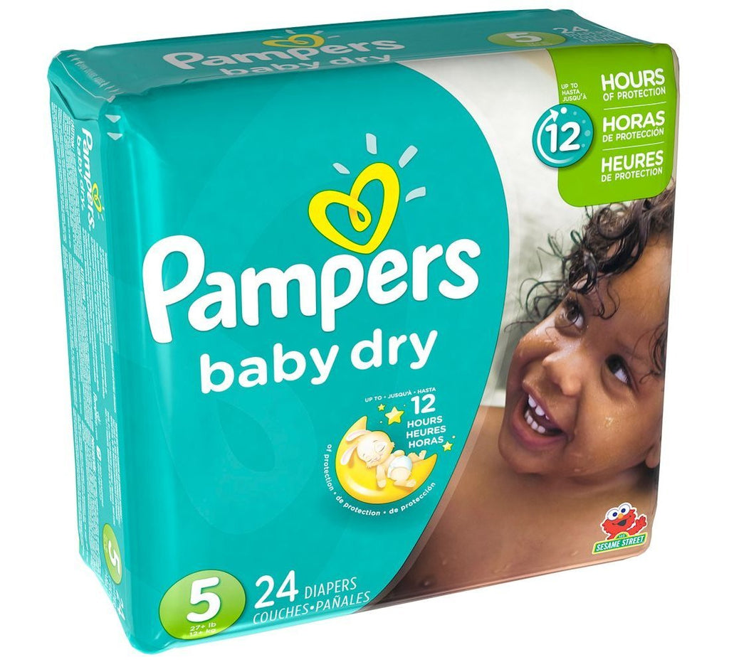 Pampers Diapers Size 5 Baby- Dry 24 Count